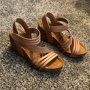 Cork wedges, good condition, Blow fish brand
